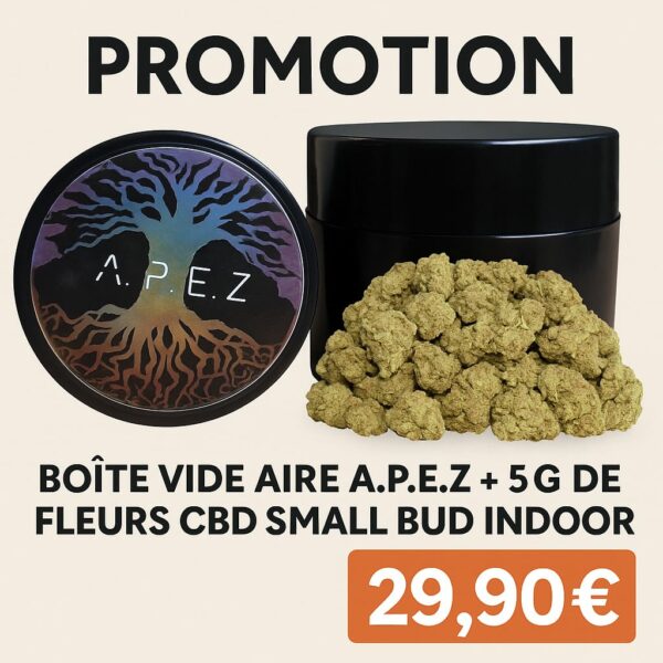 Boîte hermétique + 5 g de fleurs CBD Small Bud